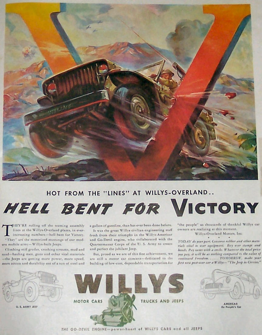 1942 Willys Auto Advertising